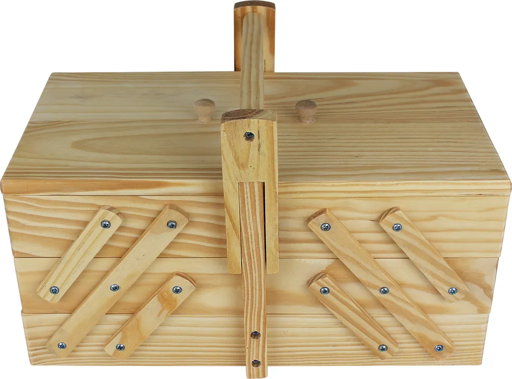 Boîte en bois 5 compartiments robuste avec poignée ergonomique - 19