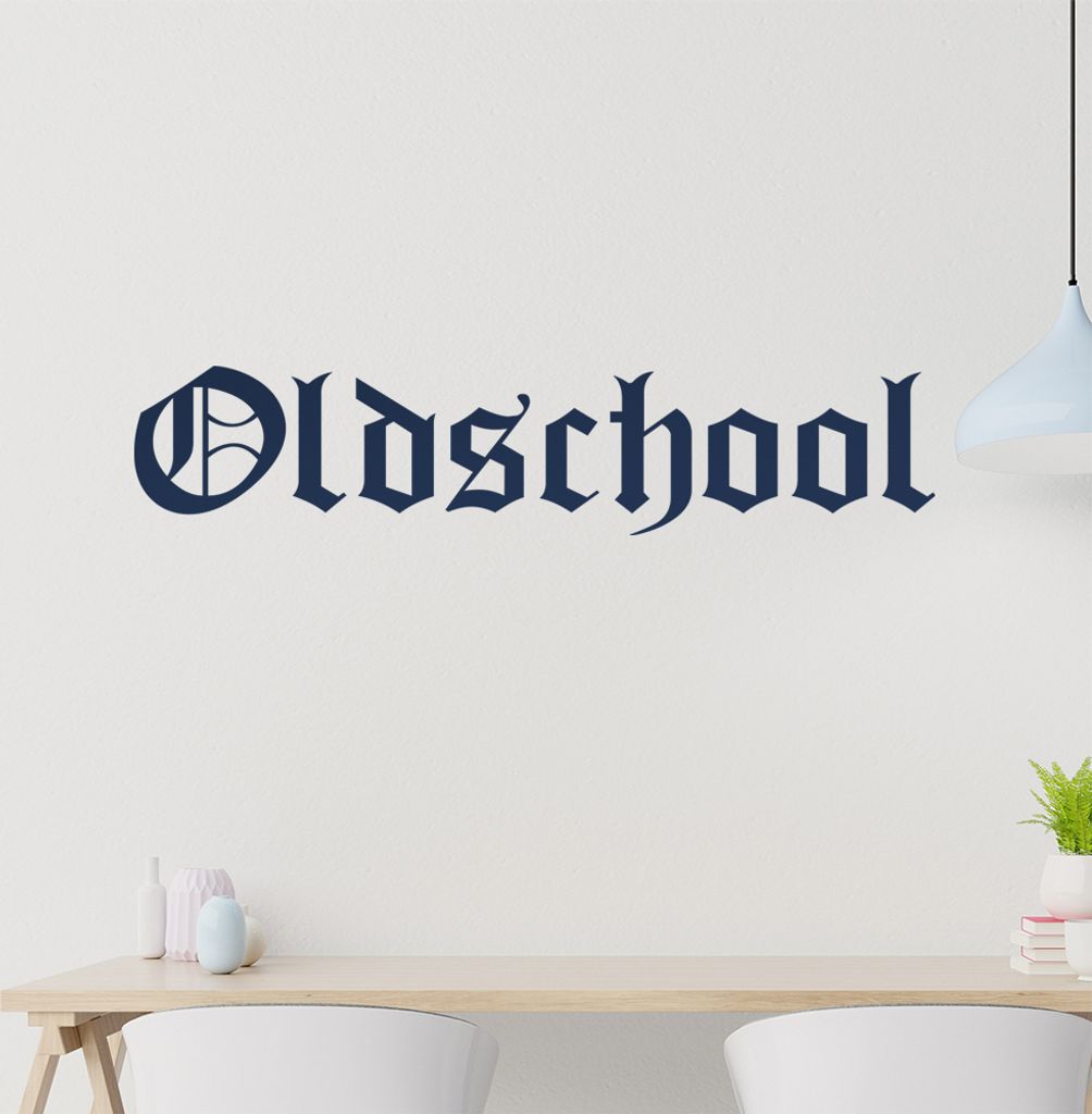 Oldschool Wandtattoo in 6 Größen - Wandaufkleber Wall Sticker - Dekoration, Küche, Wohnzimmer, Schlafzimmer, Badezimmer