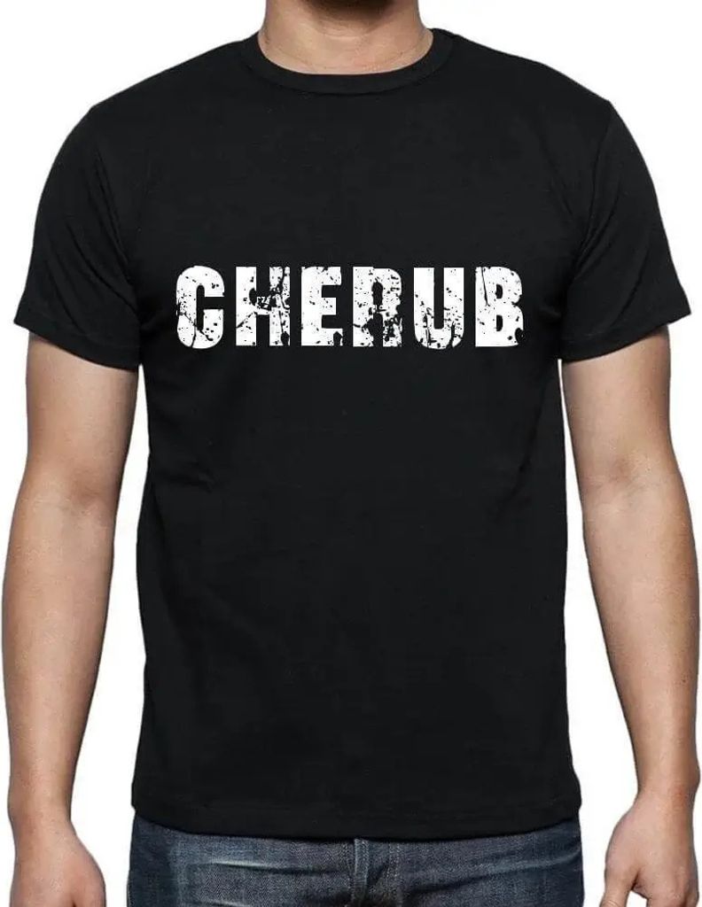 Herren Grafik T-Shirt Cherub Öko-Verantwortlich Vintage Jahrgang Kurzarm Lustige Druck Geburtstag Geschenk Mann