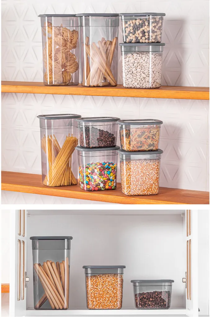Hermia Concept, Alesta- FRM1178, antracite, vasi di stoccaggio, 100% plastica