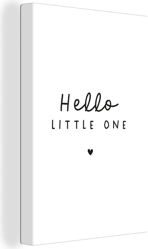 OneMillionCanvasses - Leinwandbilder - 90x140 cm, Zitate - Hallo Kleines - Baby - Sprichwörter - Kinder, Wandbilder Kunstdruck Wanddekoration - ...