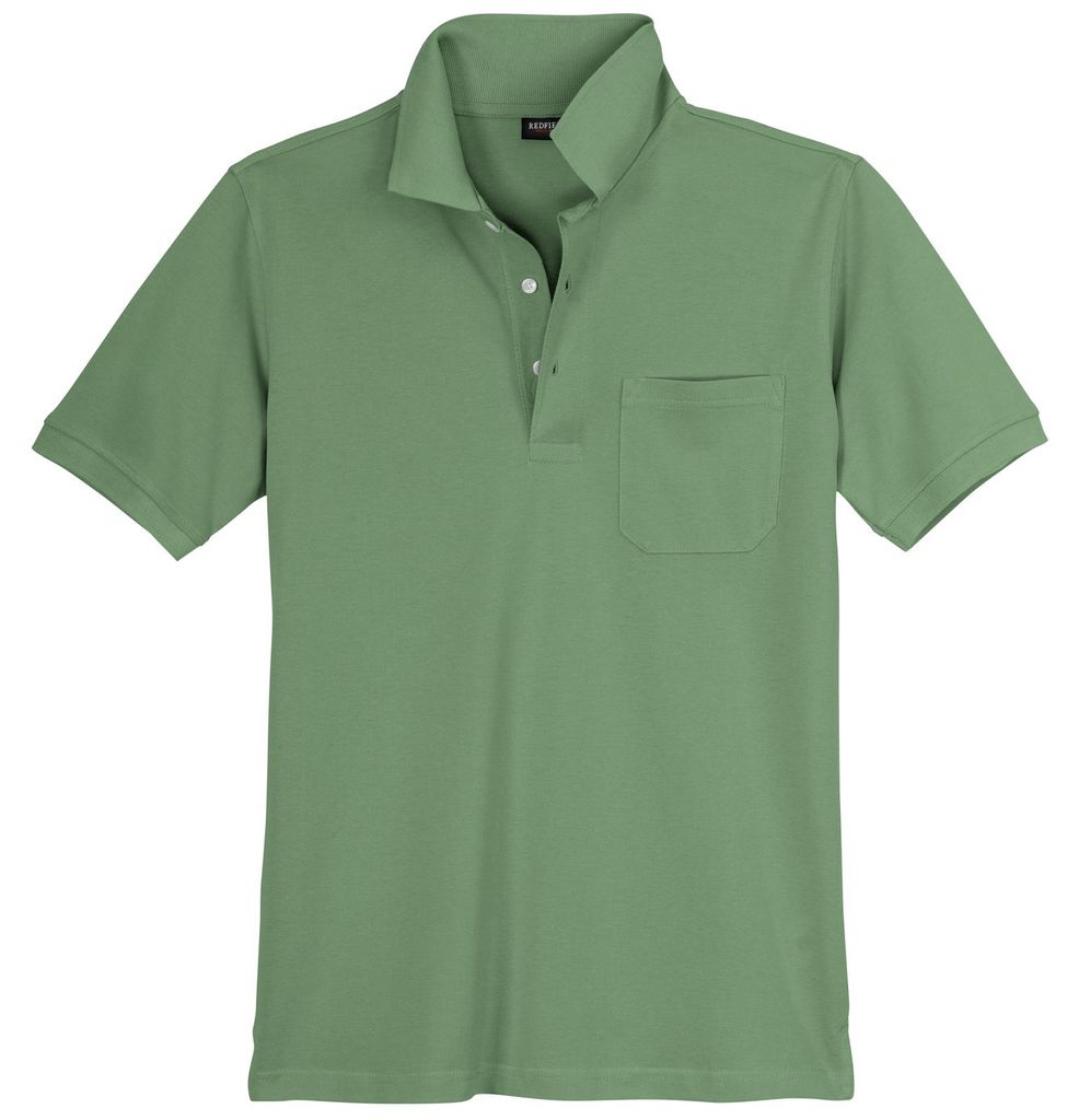 Redfield Übergrößen Basic Poloshirt salbeigrün