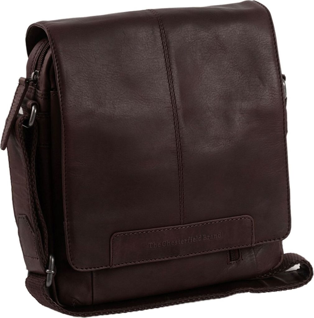The Chesterfield Brand Umhängetasche, Leder, Herrentasche, 4,5 Liter, 27 x 24 x 8 cm 01 brown