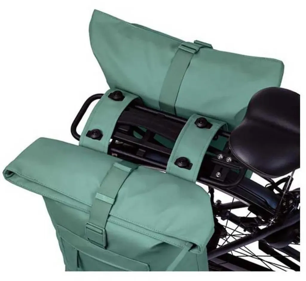 Basil Brooklyn MIK 2.0 Porte-bagages vélo shopper robuste vert argenté - 6