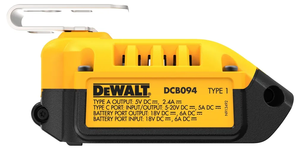Chargeur Dewalt DCB094K-QW 5A avec Port USB-C Bidirectionnel Rapide - 9