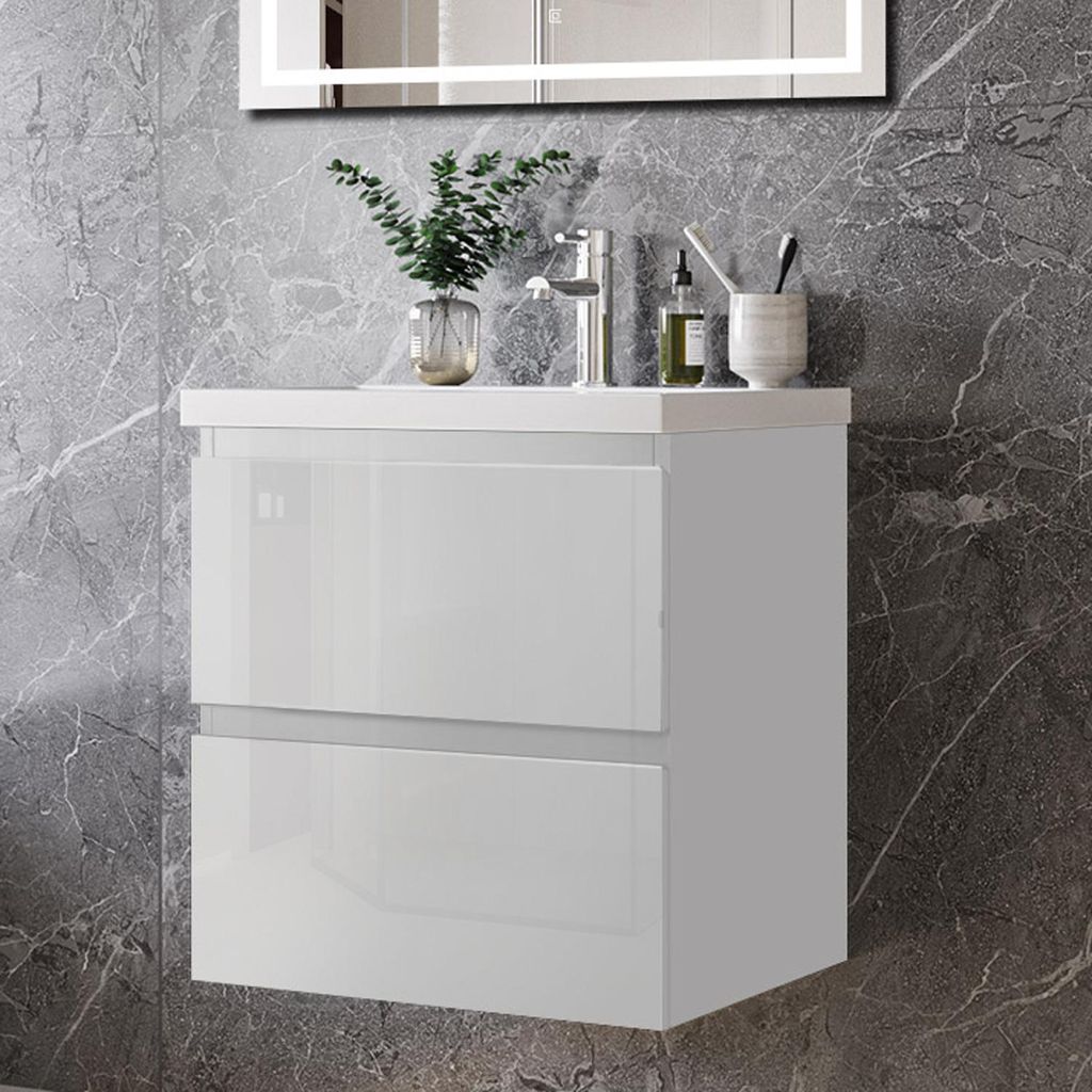 50 cm Badmöbel-Set Unterschrank mit Keramik waschtisch 2 Produktbild 