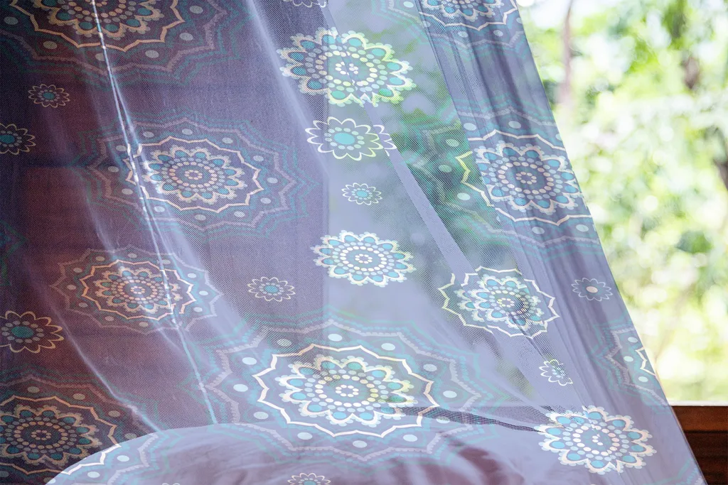 Abakuhaus Tapisserie Mandala Bleue en Satin Silencieux - 180 x 274 cm - 3