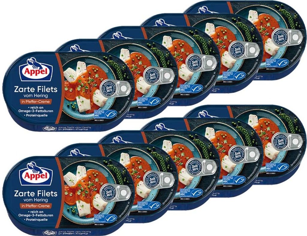 Appel MSC Heringsfilets in Pfeffer-Creme 10x200g Produktbild 