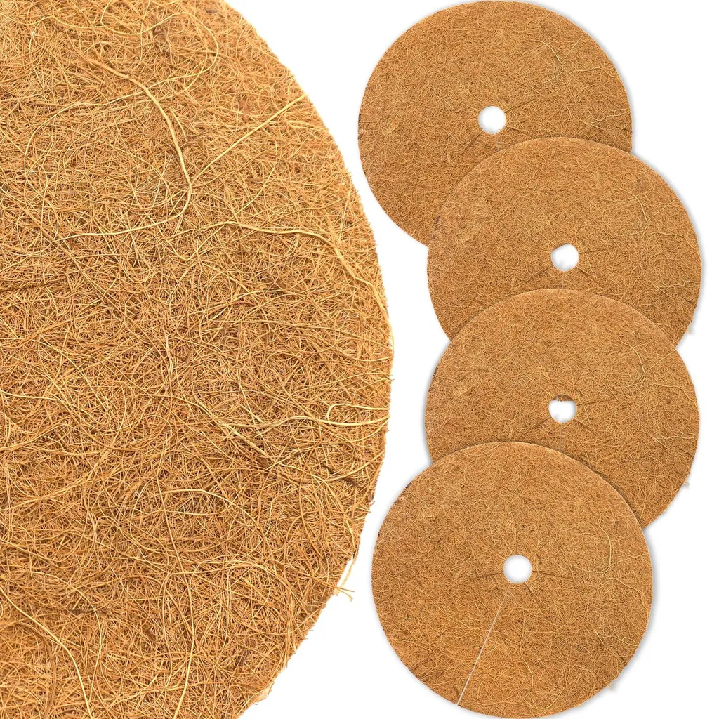 Disques en fibre de coco naturelle 30 cm, protection froid lot de 4
