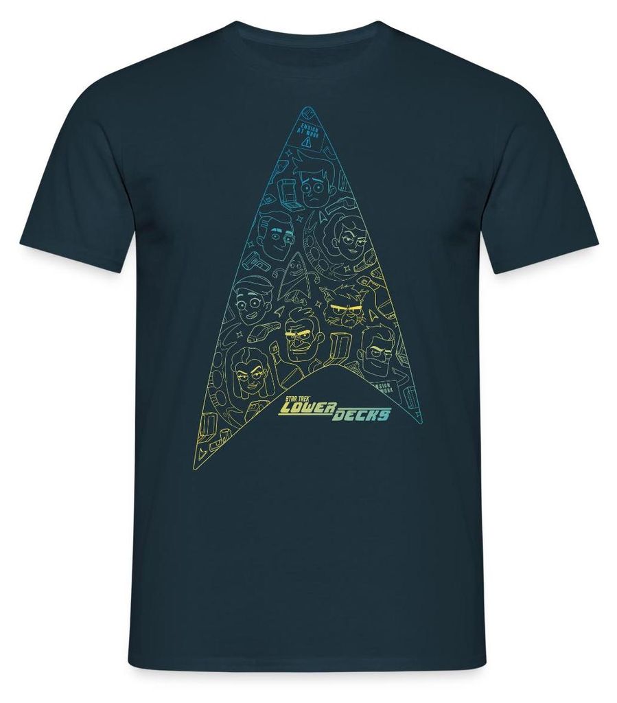 Spreadshirt Star Trek Lower Decks Logo Männer T-Shirt, XL, Navy