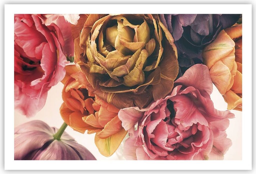 Poster - Poster ohne Rahmen - Blumenstrauß Blumen Braut - 91,5x61 cm - Wand Bild - Wanddeko - Wandbilder - Kunstposter - Wandposter - Bilder - Kun...