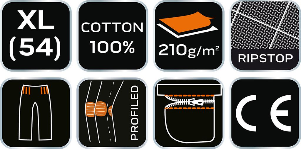 PREMIUM Arbeitshose, 100% Baumwolle, Ripstop, Größe XL Produktbild 2