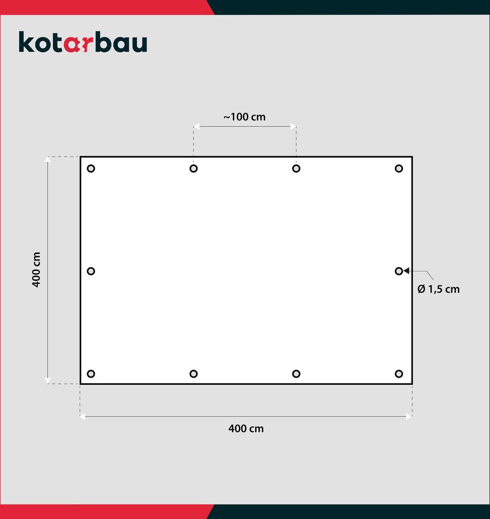 KOTARBAU Gewebeplane 4x4 m Blau 75g/m2 Abdeckplane Produktbild 4