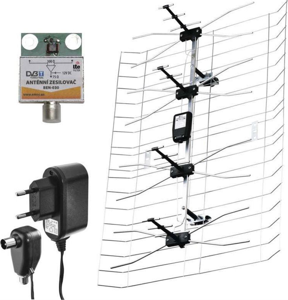 Emos ASP-30 DB, UHF, VHF, 40°, 30°, 42 dB, 170 - 860 MHz, 1 Productafbeelding 