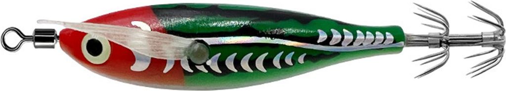 8 cm/5,3 g Garnelenköder mit Tintenfisch-Jighaken, drehbar, leuchtend, realistisch, bionisch, Kunstköder, Salzwasser, Süßwasser, Barsch, Zander...