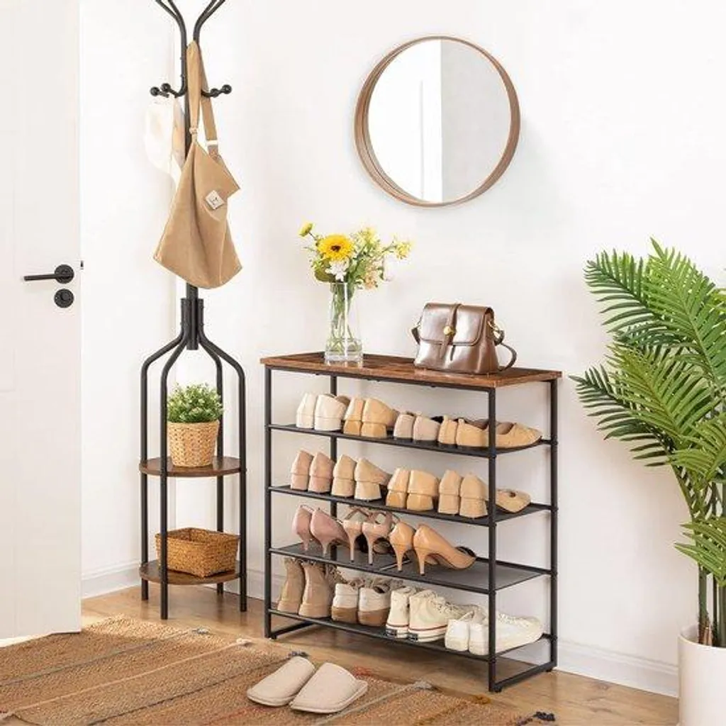 Rangement pour chaussures robuste 75x28,5x75 cm avec structure modulable