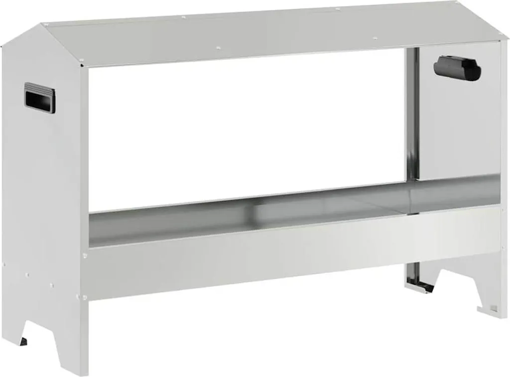 Mangeoire volaille vidaXL en acier galvanisé robuste, format 81 cm