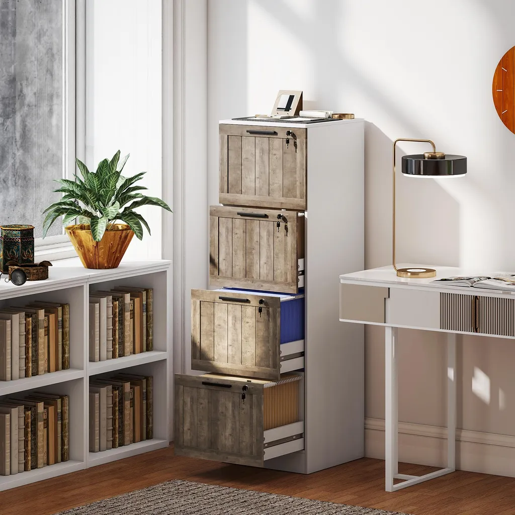 Destructeur de documents en bois blanc sécurisé - Modèle Office W40 - 2