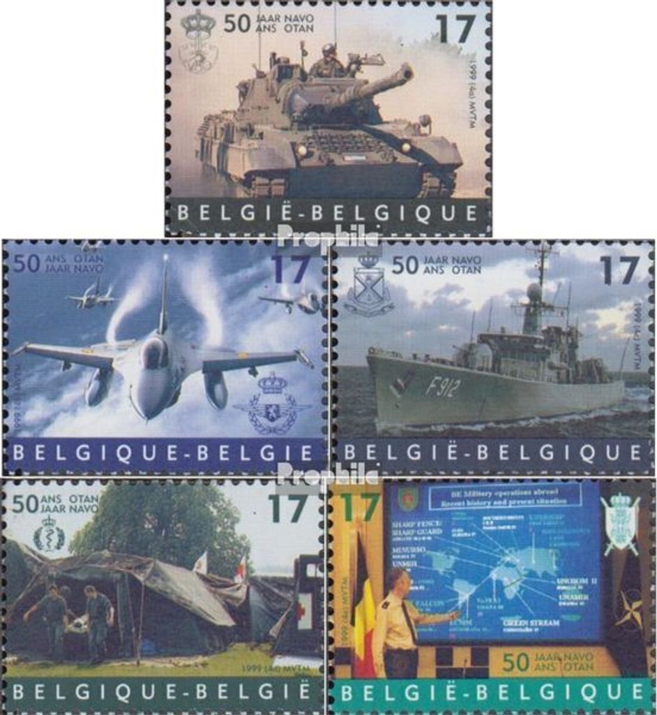 Briefmarken Belgien 1999 Mi 2861-2865 (kompl.Ausg.) gestempelt 50 J. Nordatlantikpakt