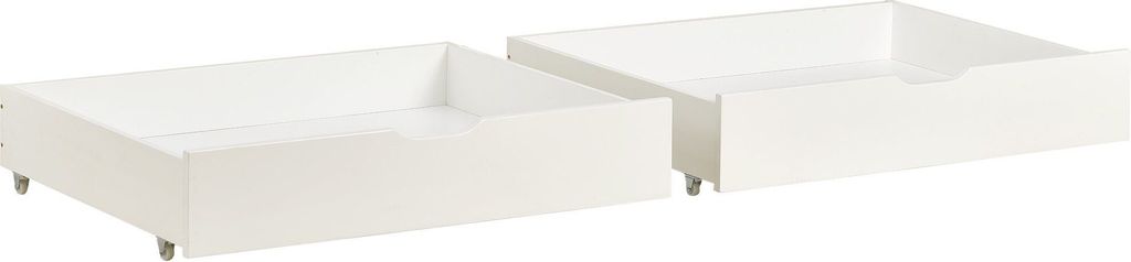 Schubladenbox Zwei Schubladen 93x66.5x20cm Stauraum unter dem Bett MDF Bodenrollen Stauraum im Schlafzimmer Bettschublade Schubladenset 2er/Set