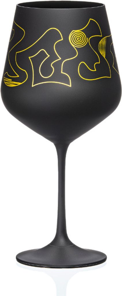 Weingläser Electric Mixology Kristallglas in schwarz-gold 550 ml 2er Set Crystalex Bohemia