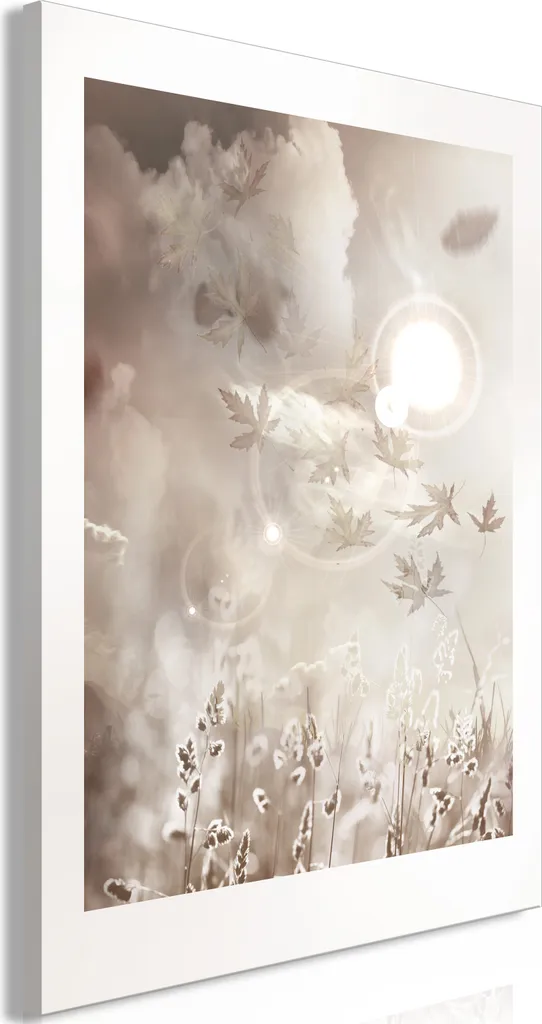Quadro su Tela Moderno Flare 40x60 cm - Decorazione Foglie Eleganti - 1