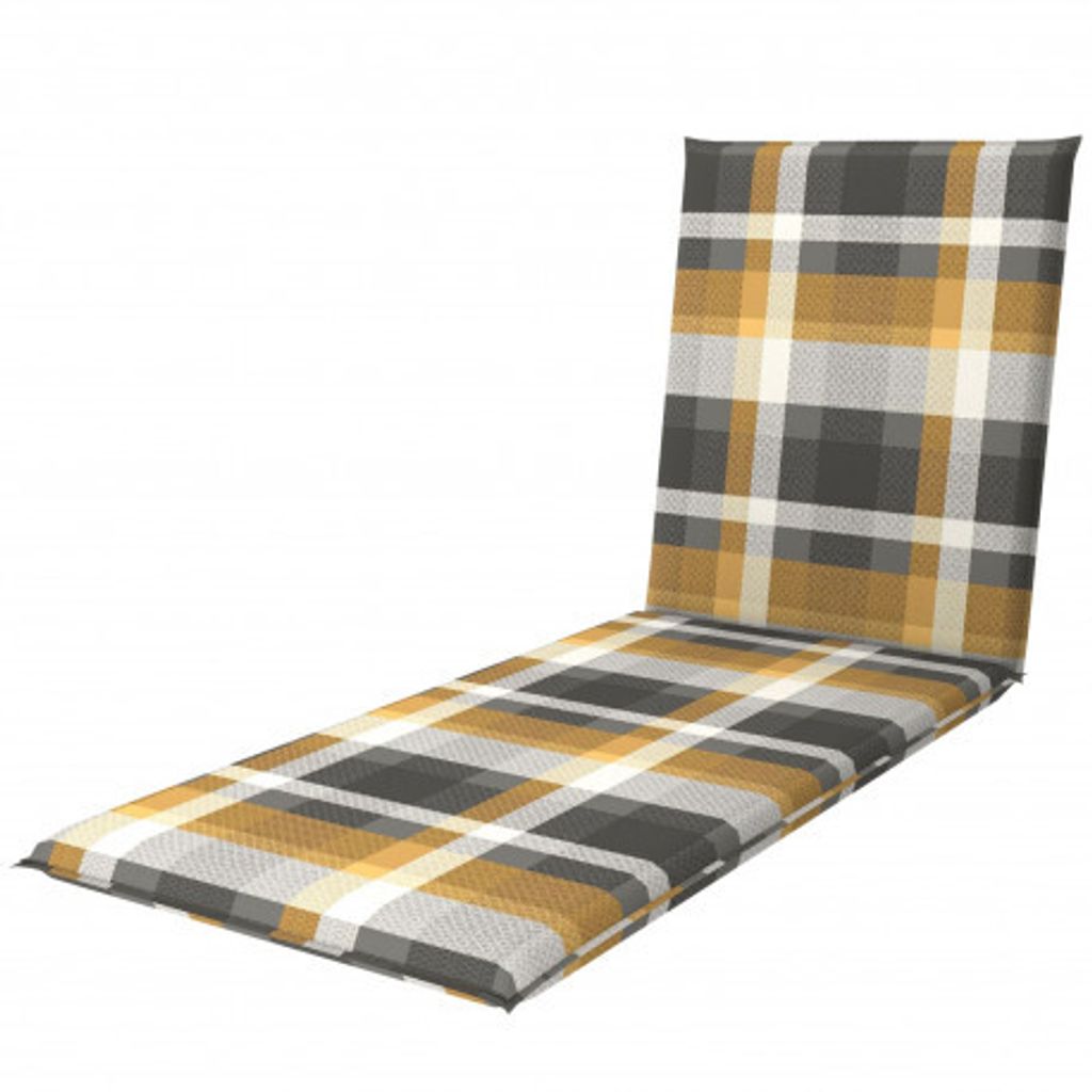 Liegenauflage 195 x 60 x 6 cm 50 % Baumwolle, 50 % Polyester grau