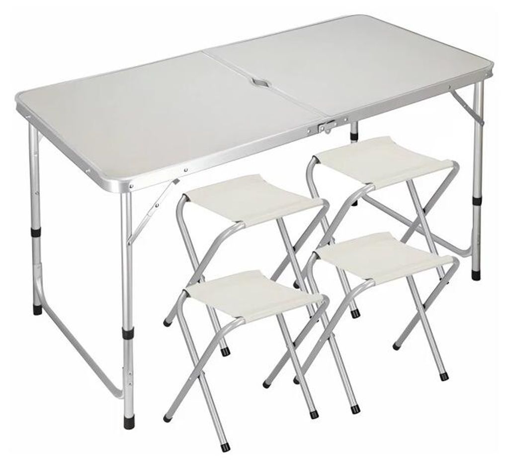 Verk 14469 Set de camping pliant pour 4 personnes beige Image du produit 