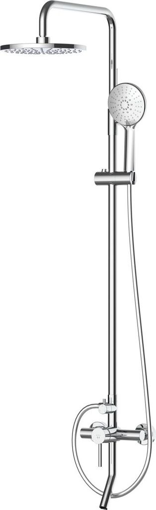 Avapax | Duschsystem Kseno - Silber - 126 Cm - Dreifunktionale Dusche - Edelstahl