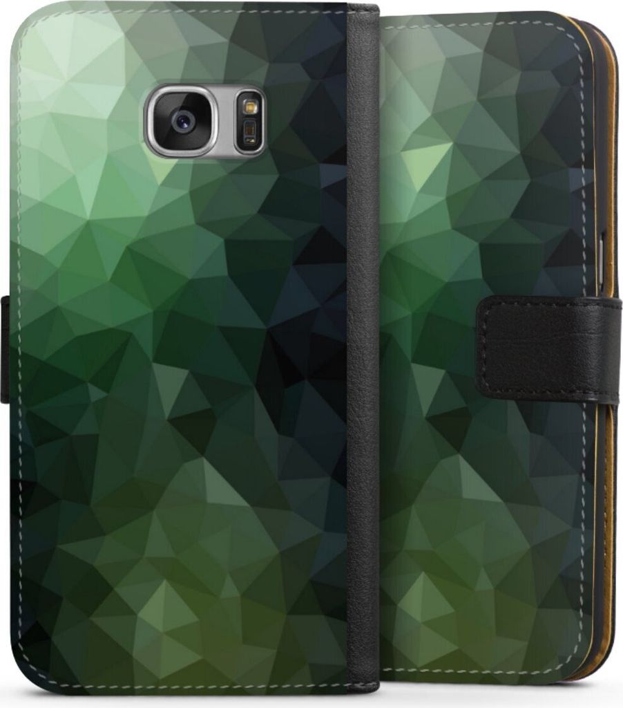 DeinDesign Klapphülle für Samsung Galaxy S7 Handytasche Lederhülle Tasche Geometric Mosaik Tarnmuster