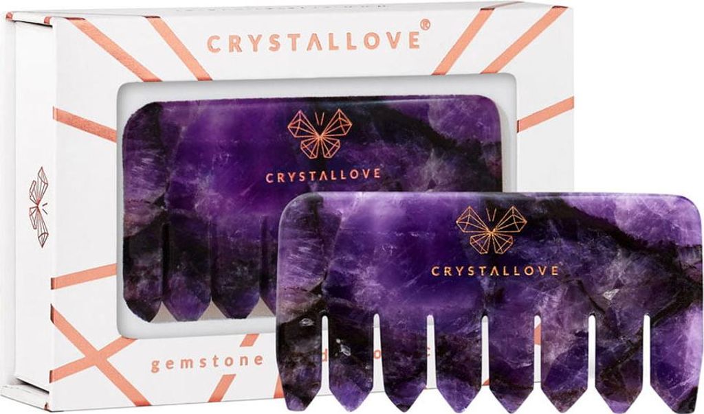 CRYSTALLOVE Amethyst-Kopfhautmassagekamm