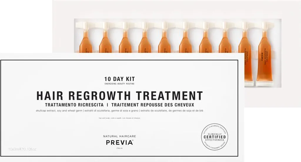 Previa Extra Life Hair Regrowth Treatment Kit 10x3ml - Stop Caduta Capelli