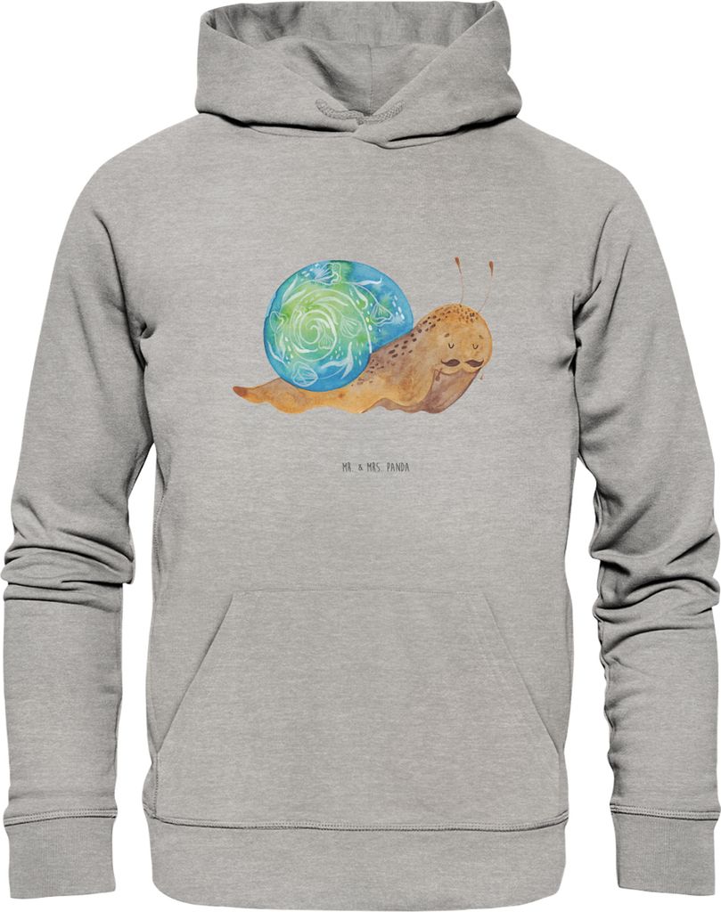 Mr. & Mrs. Panda Kuschelhoodie Schnecke Sir Größe L - Heather Grey - Geschenk, Lebenseinstellung, Lustige Sprüche, Weisheit, Sweatshirt, Stateme...
