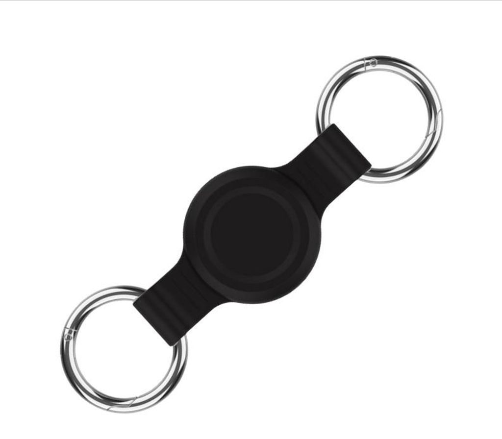 INF Silikon Schutzhülle für Apple AirTag Haustier Tracker Schwarz
