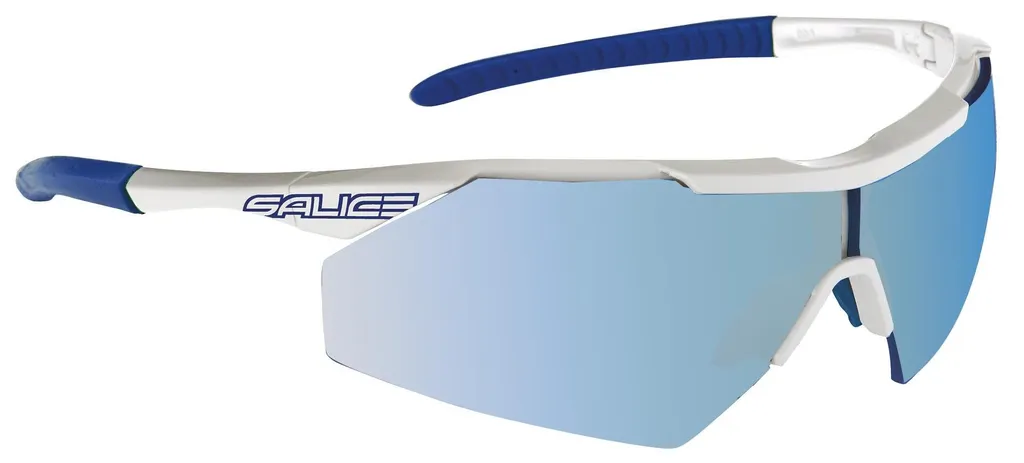 Lunettes de soleil vélo Salice 004 White Blue pour cyclisme et trail