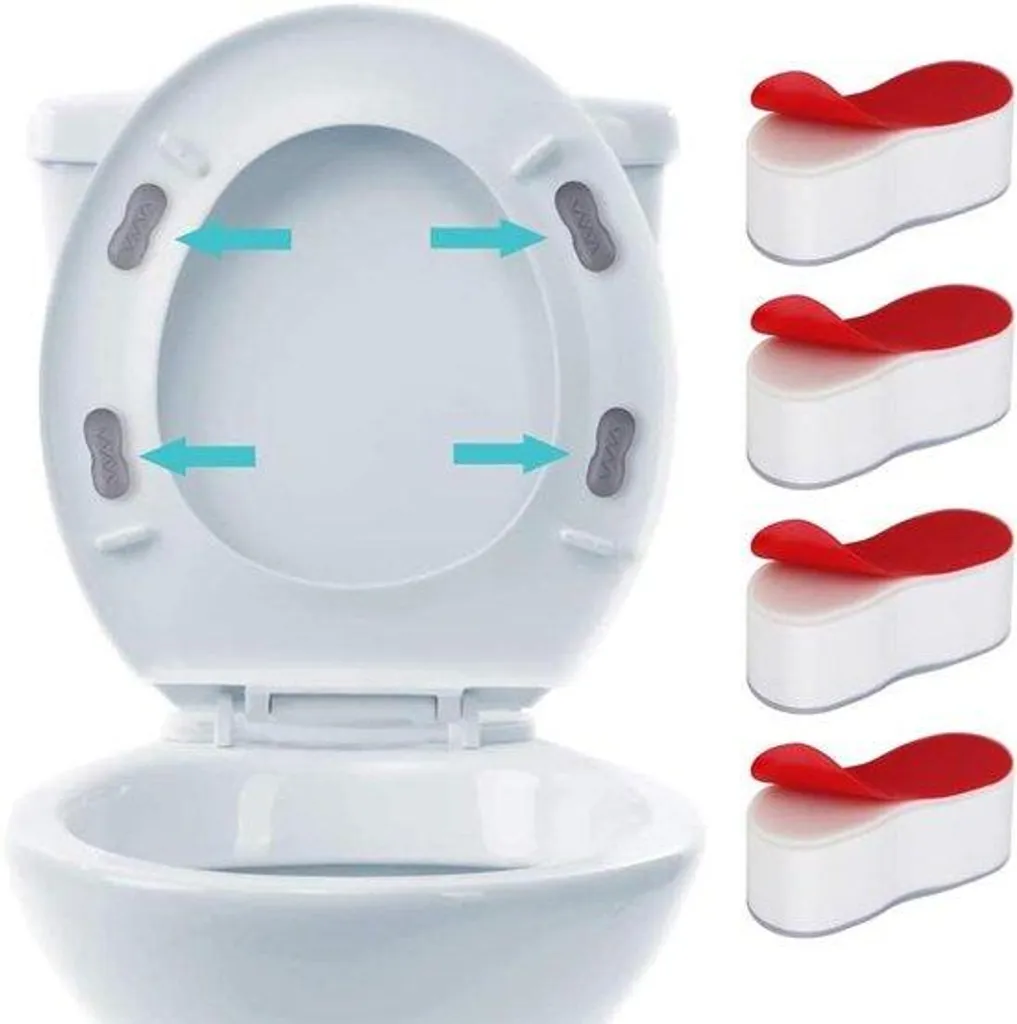 Tampons de WC universels en lot de 4 - Butées pour abattant de toilettes
