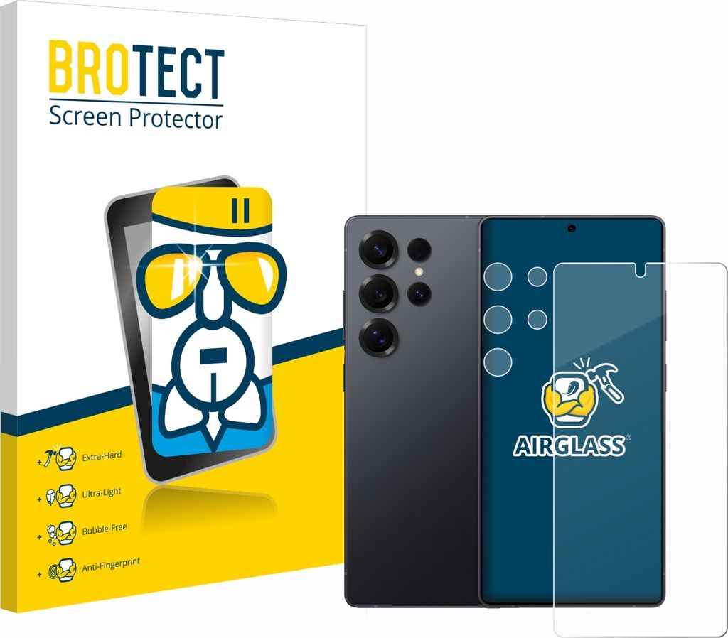 BROTECT Schutzglas für Samsung Galaxy S25 Ultra (Display+Kamera) Schutzfolie Panzer Folie Glas Display Schutz klar