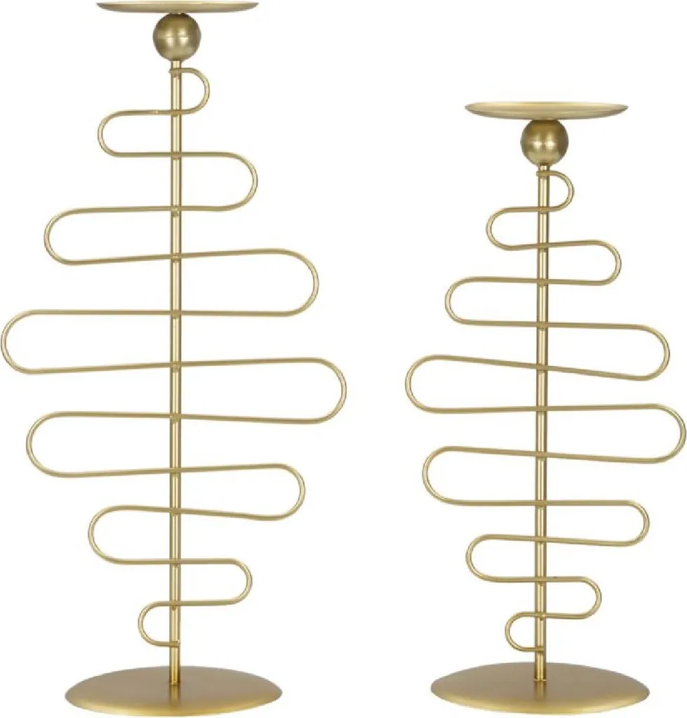 Paire de Bougeoirs Design Alid Or - Décoration de Table Haute Qualité