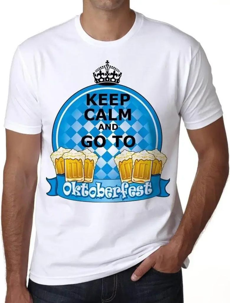 Herren Grafik T-Shirt Ruhe bewahren – Keep Calm – Öko-Verantwortlich Vintage Jahrgang Kurzarm Lustige Druck Geburtstag
