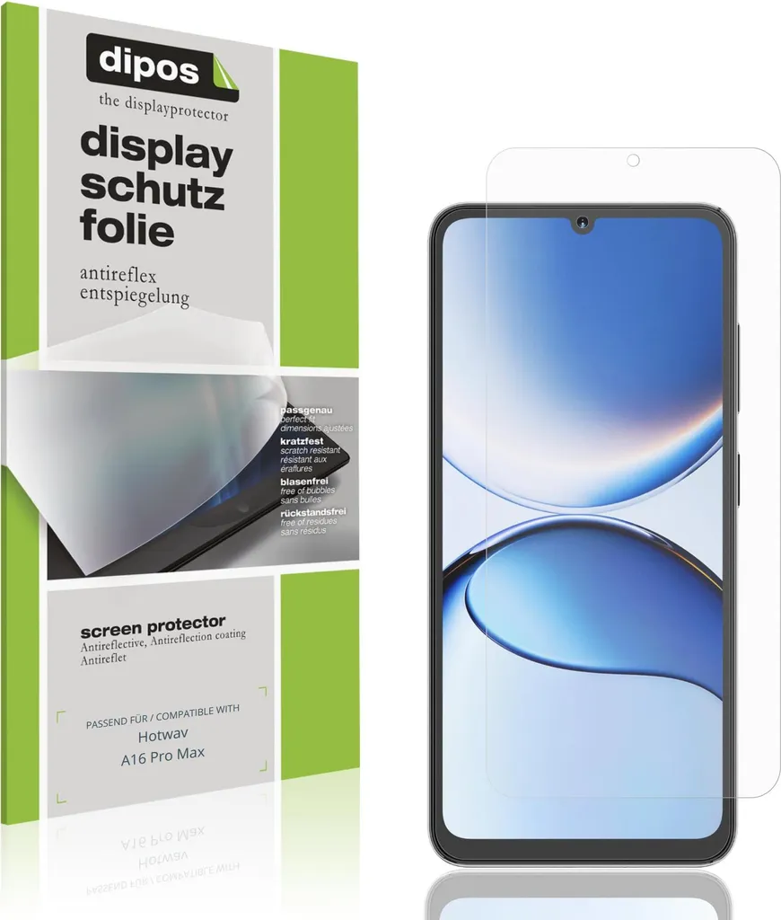 4 Pellicole Antiriflesso per Hotwav A16 Pro Max dipos - Protezione Display