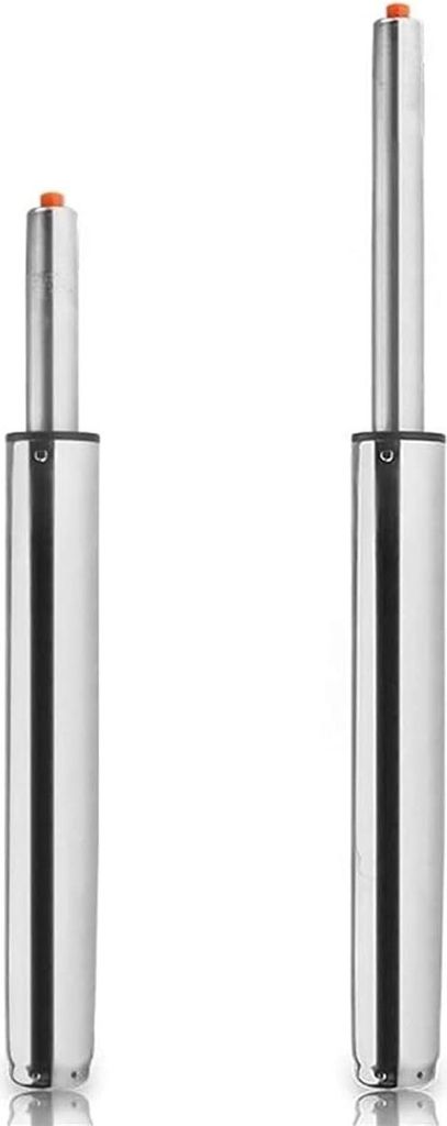 2-teilige Gasfeder für Bürostühle und Barhocker | Ersatz-Gasfeder für Bürostühle und Arbeitshocker | Größe und Farbe: Chrom, 280 mm
