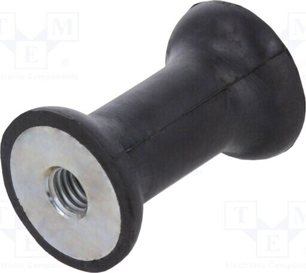 1x Vibrationsdämpfer L: 30mm M6 Ø: 20mm H: 6mm Gummi 172N 23N/mm DVC.3-20-12-30-M