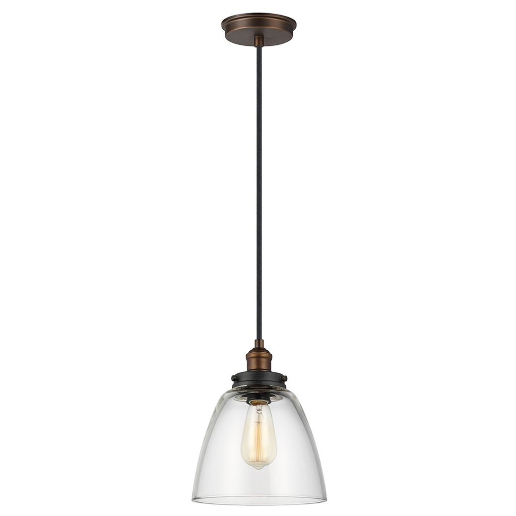 Elstead Baskin Hängeleuchte E27 27cm Gealtertes Messing, Produktbild 