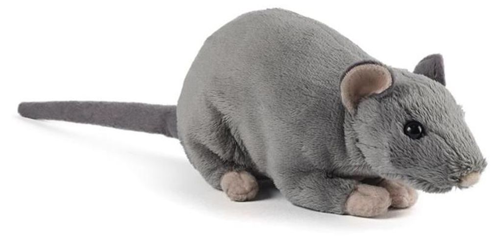 Living Nature Kuscheltier Ratte mit Quietscher - Plüschspielzeug Ratte