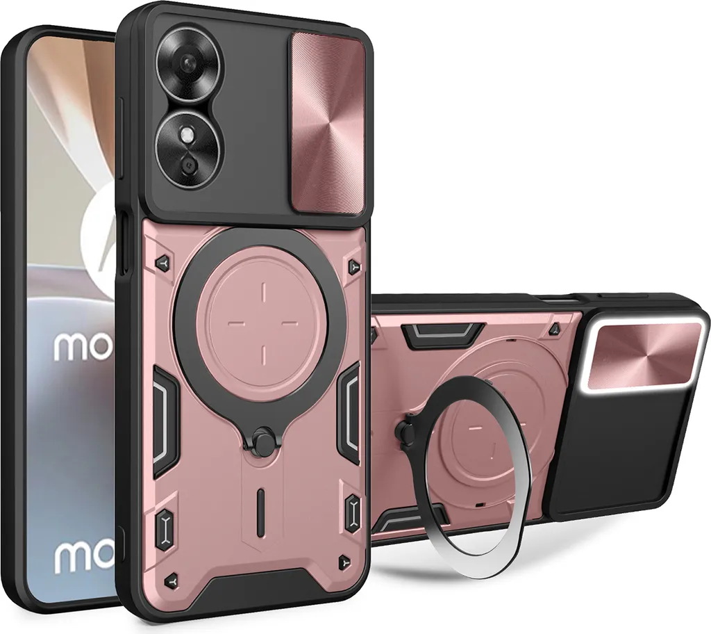 Cover Elegante Oro Rosa per Oppo A17 4G: Sicurezza con Classe