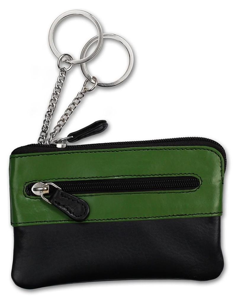 DrachenLeder Etui Mini schwarz grün Leder Schlüsseltasche Produktbild 