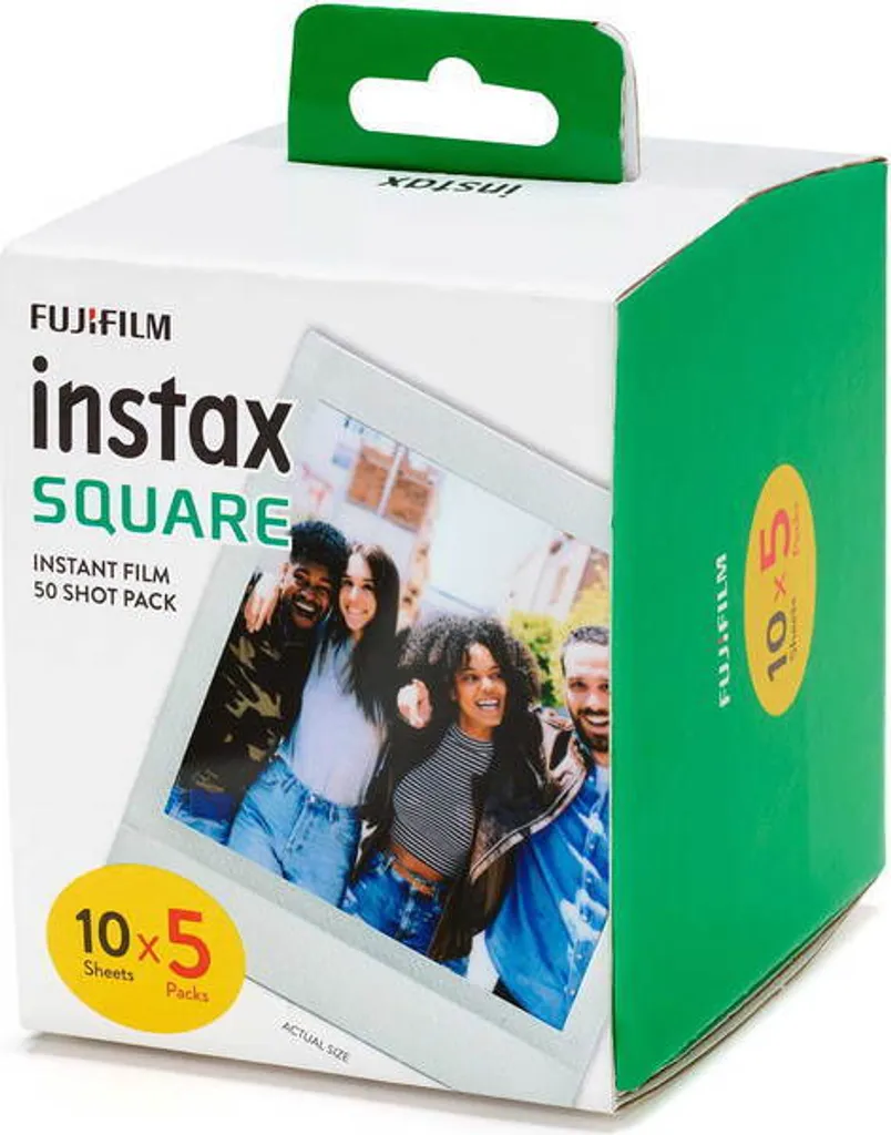 Fujifilm Instax Square Film - Lot de 5 Pack pour 50 Photos Carrées