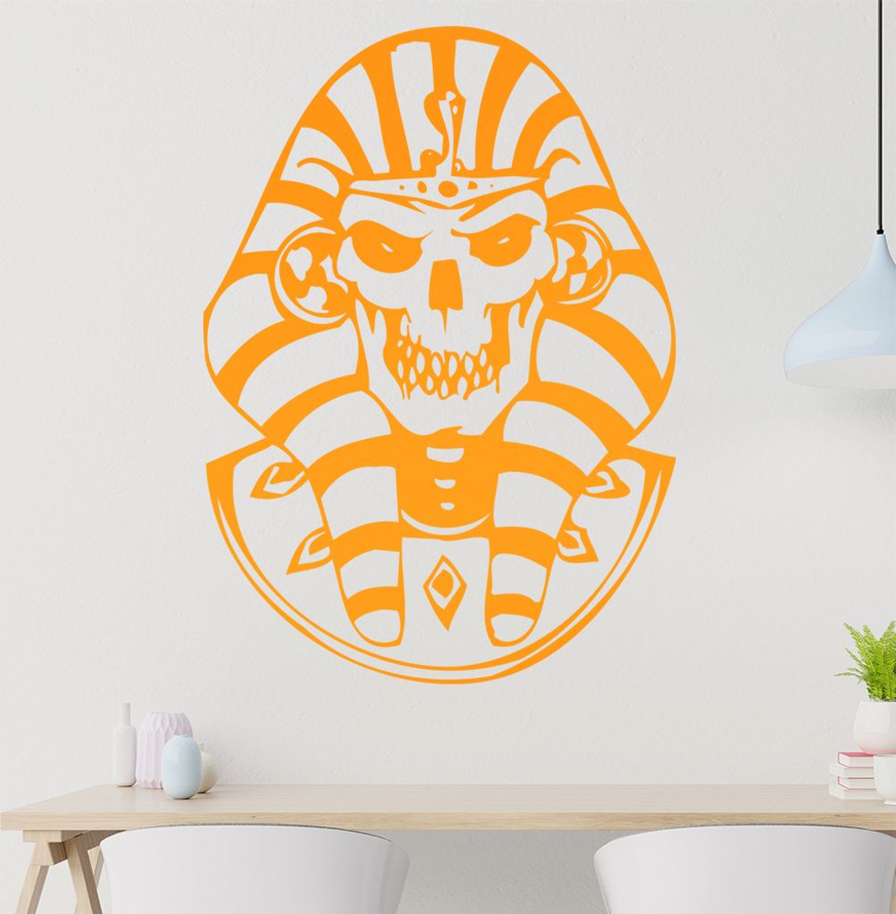 Untoter Pharao Wandtattoo in 6 Größen - Wandaufkleber Wall Sticker - Dekoration, Küche, Wohnzimmer, Schlafzimmer, Badezimmer
