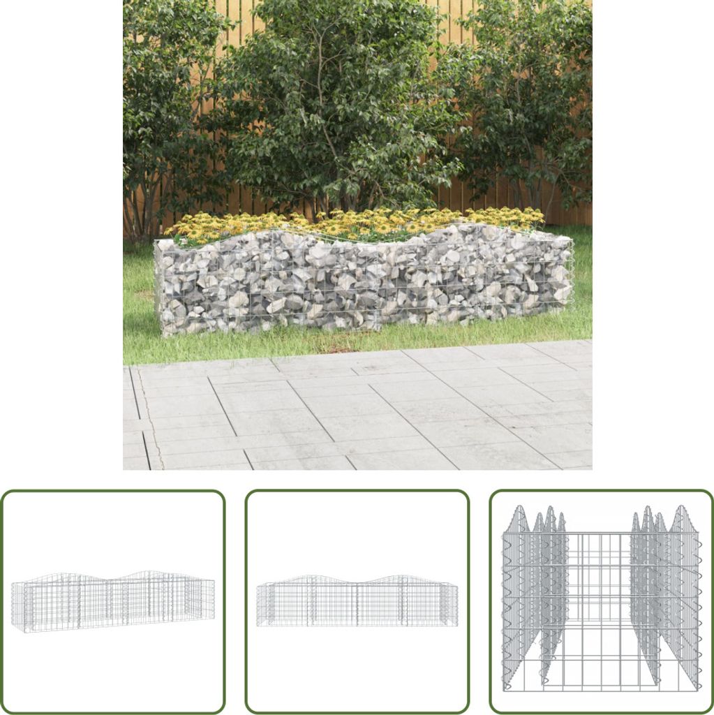 The Living Store Gabionen Hochbeet avec arc surélevé Image du produit 