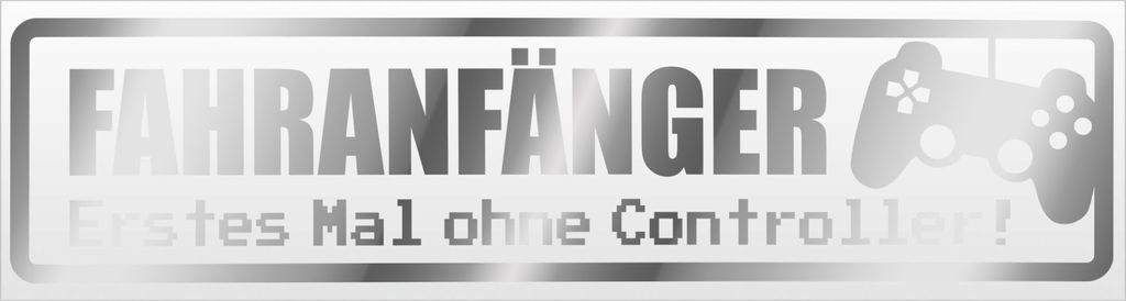 Kiwistar Fahranfänger - ohne Controller Magnetschild Schild magnetisch - 30cm Chrom - Magnetfolie für Auto PKW Kfz